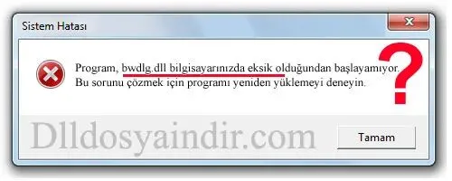 bwdlg.dll hatası