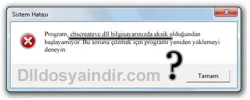 cbscreatevc.dll hatası