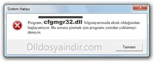 cfgmgr32.dll hatası