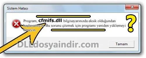 cfmifs.dll Hata Görüntüsü