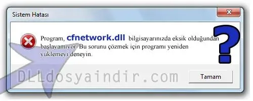 cfnetwork.dll Hata Görüntüsü