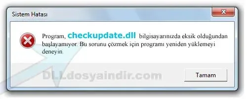 checkupdate.dll hatası