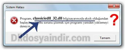 classiciedll_32.dll hatası