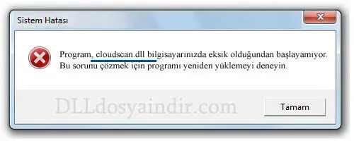 cloudscan.dll hatası
