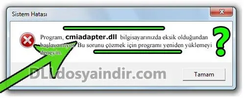 cmiadapter.dll hatası