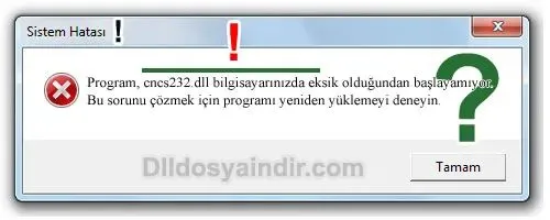 cncs232.dll hatası