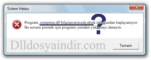 compress.dll hatası
