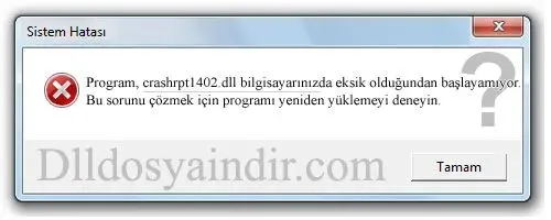 crashrpt1402.dll hatası