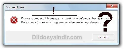 credui.dll hatası