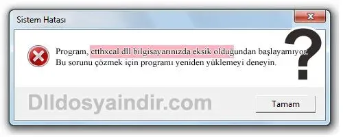 ctthxcal.dll hatası