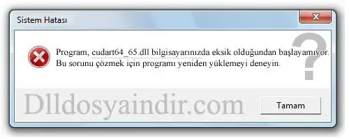 cudart64_65.dll hatası