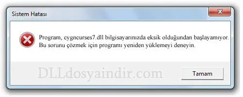cygncurses7.dll hatası
