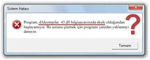 d3dcompiler_43.dll hatası