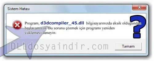 d3dcompiler_45.dll hatası