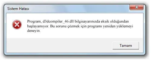 d3dcompiler_46.dll hatası