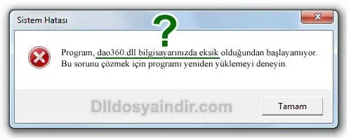 dao360.dll Hata Görüntüsü