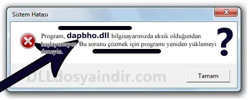 dapbho.dll hatası