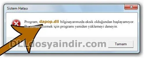 dapop.dll hatası