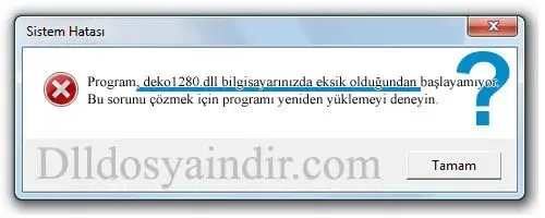 deko1280.dll hatası