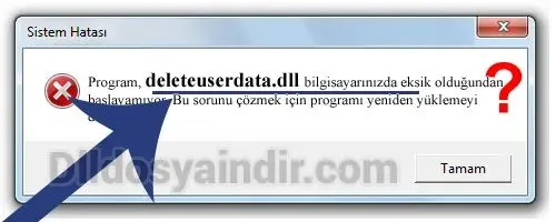 deleteuserdata.dll hatası