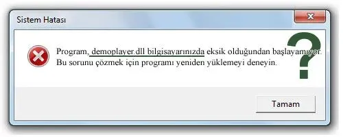 demoplayer.dll Hata Görüntüsü