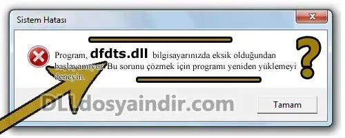 dfdts.dll hatası