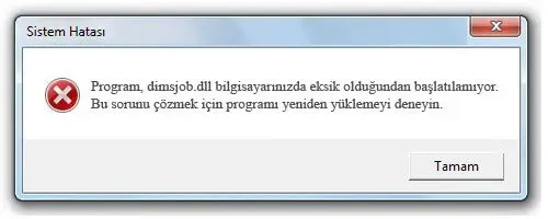 dimsjob.dll hatası