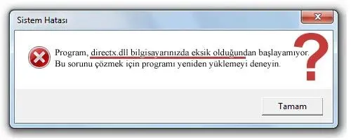 directx.dll hatası