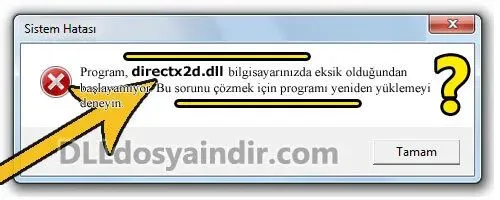 directx2d.dll Hata Görüntüsü