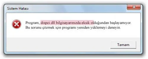 dispci.dll hatası