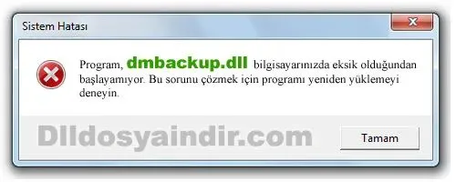 dmbackup.dll hatası