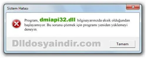 dmiapi32.dll hatası