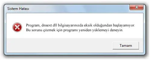 dnsext.dll hatası