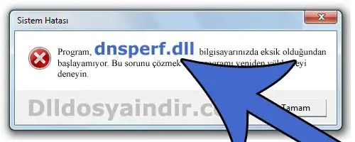 dnsperf.dll hatası