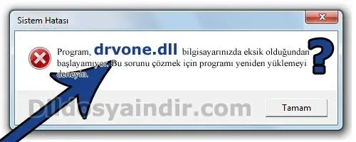 drvone.dll Hata Görüntüsü