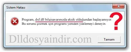 dxf.dll hatası