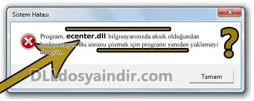 ecenter.dll hatası