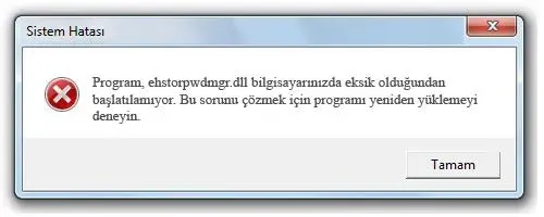 ehstorpwdmgr.dll hatası