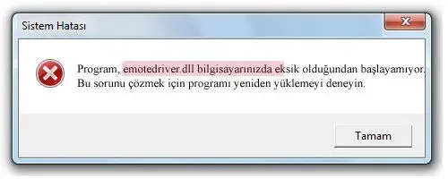 emotedriver.dll hatası