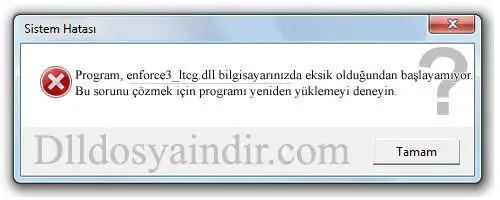 enforce3_ltcg.dll hatası