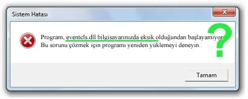 eventcls.dll Hata Görüntüsü