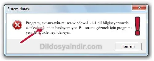 ext-ms-win-ntuser-window-l1-1-1.dll hatası