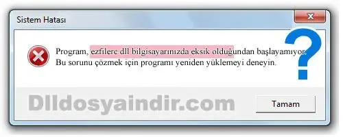 ezfilerc.dll hatası