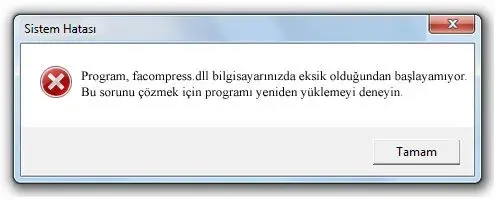 facompress.dll hatası