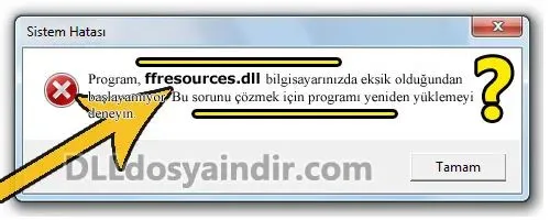 ffresources.dll hatası