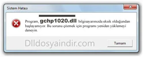 gchp1020.dll Hata Görüntüsü
