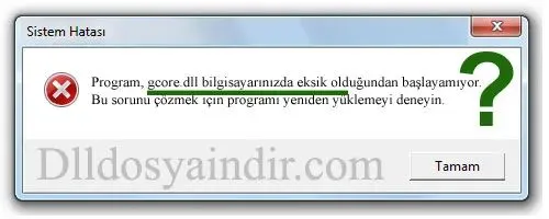 gcore.dll hatası