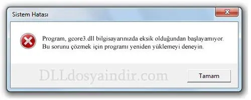 gcore3.dll hatası