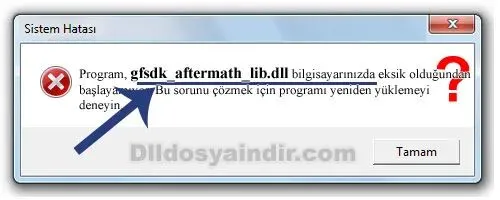 gfsdk_aftermath_lib.dll hatası
