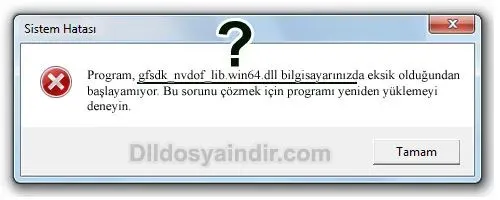 gfsdk_nvdof_lib.win64.dll hatası